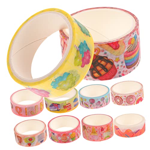 STOBOK 10 Rollen Donut-Washi-Tape Klebeband zum selber basteln Papier Klebeband farbige Aufkleber scrapbooking zubehör the washi tape Papierbänder dekorative Bänder Japanisches Papier von STOBOK