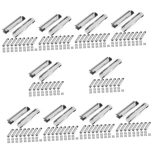 STOBOK 10 Sätze Datenordner Decoupage Paper Whiteboard-klemmen Trocken Abwischbare Tafeln Sperre Zehn Papierklammer Paperclips Clips Für Bretter Profilclips Metall Silver 10 Stück * 10 von STOBOK