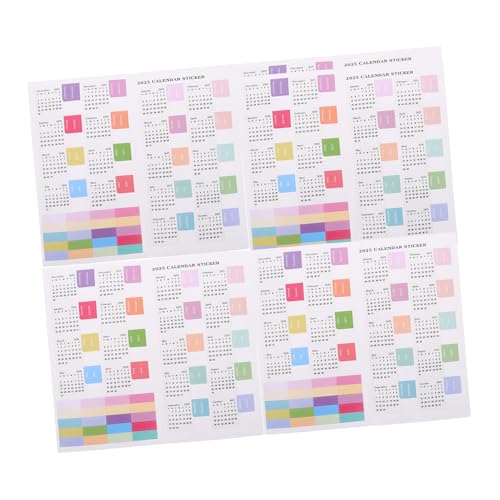 STOBOK 2025-2026 Planer Tabs Set Klebstoff Monatliche Kalender Aufkleber 10 Stück Bunte Index Aufkleber Etiketten von STOBOK