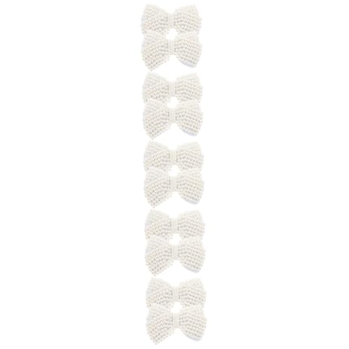 STOBOK 10 Stk Perlenschnalle Kleiderflicken Hutflecken Schuhe Patches Strass-Accessoires für Frauen pearl beads perlenschmuck dekorative Applikationen Perlmutt-Schleifenaufnäher von STOBOK