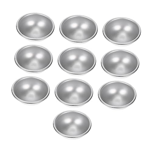 STOBOK 10 Stk Schimmel halbrunde Kugelformen Eisblockform Lutscherform badekugel selber machen bathbomb Puddingform aus Metall DIY formen für zu hause Aluminiumlegierung Silver von STOBOK