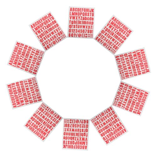 STOBOK 10 Stück Buchstaben- Und Zahlenaufkleber, Vinyl-buchstaben Und Zahlen-set, Selbstklebende Briefkasten-nummern-aufkleber Für Briefkasten, Klassenzimmer, Zuhause, Tür, Fenster, von STOBOK