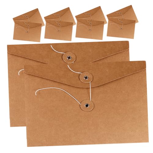 STOBOK 10 Stück Umschlag Dokumentenbeutel Verpackungsbeutel Papier Aktenbeutel Kraftpapier Aktenbeutel Aktenumschläge Umschlag Aktenverpackung Aktentaschen Kleine Papierumschläge Taschen von STOBOK