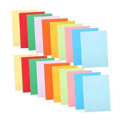 STOBOK 100 Blätter Farbkopie Papier Basteln Papier Papier Zeichnung Papier Papier Colored Papier Papier Farbige Druckpapier Dekorative Origami Papier Papier Reines Holz Zellstoff von STOBOK