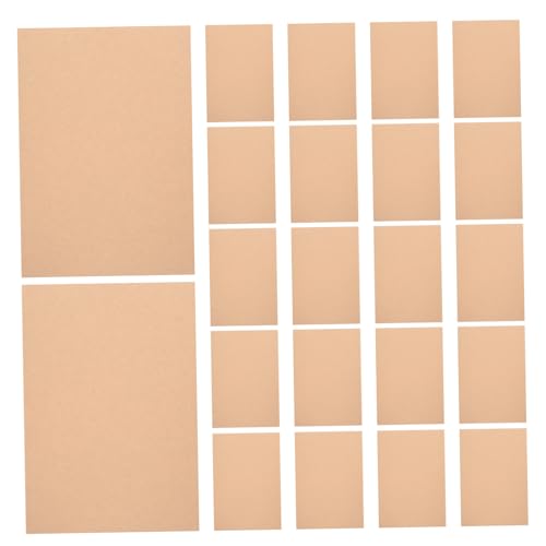 STOBOK 100 Blatt Druckerpapier Kartonpapier Kleine Umschläge Aufkleber Für Druckeretiketten Braune Papiertüten Groß Braunes Kopierpapier Braunes Posterpapier Plakatwand Yellow Kraftpapier von STOBOK