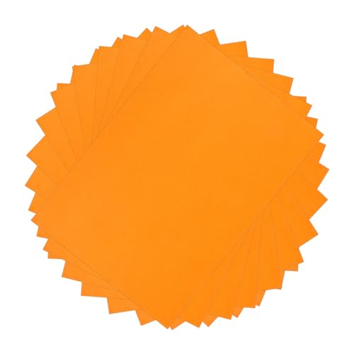 STOBOK 100 Blatt Farbdruckpapier Diy-papier Papier Falten Druckerpapier Dickeres Faltpapier Origami-papiermasse Buntes Faltpapier Doppelseitiges Origami-papier Bunte Faltpapiere Orange von STOBOK