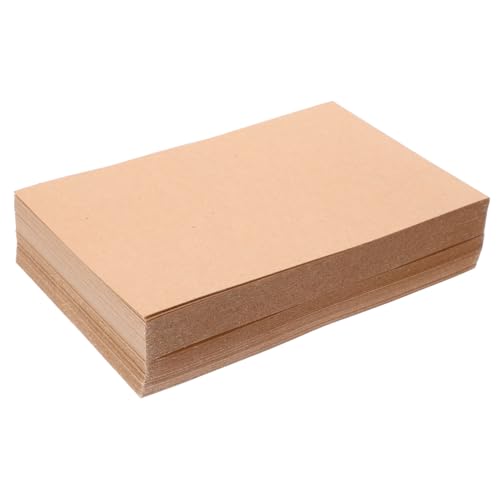 STOBOK 100 Stk Leere Karte Postkartenpapier Druckerpapier Aus Karton Kraftpapier-karton Leere Visitenkarten Zum Ausdrucken Postkarten Zum Versenden Karteikarten Leer Papierstau Khaki von STOBOK