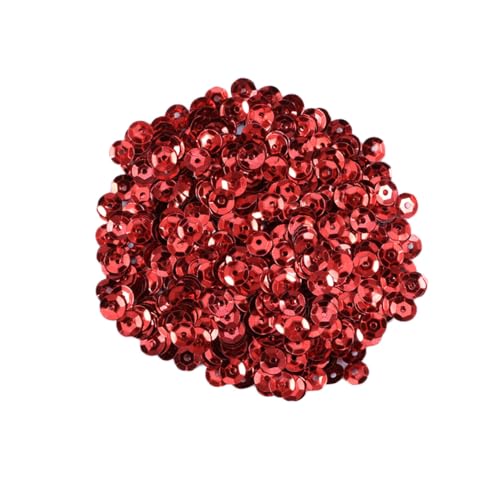 STOBOK 1000 Stück 6 Mm Runde Pailletten Rot Für Kreatives Basteln Nähen Und Dekoration Glitzernde Accessoires Für Hochzeiten Kleidung Schuhe Und Taschen von STOBOK