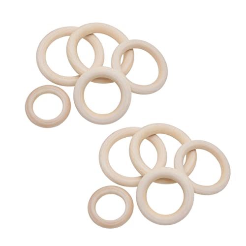 STOBOK 100St Zubehör für Hängekörbe der Ring anillos Makramee-Ringe handgefertigte Ringe DIY kinder bastelset basteln für kinder Holzringe für DIY Holzringe zum Basteln Hölzern von STOBOK