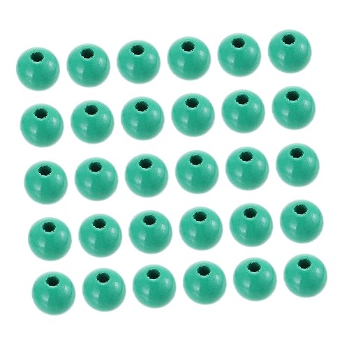 STOBOK 100st 14mm Farbige Holzperlen Anhänger Aus Tonperlen Mini-biene Zum Basteln Tonperlenstränge Becher Mit Deckel Massenperlen Lose Teile Gewürzbehälter Mit Deckel Perlen-kit Green von STOBOK