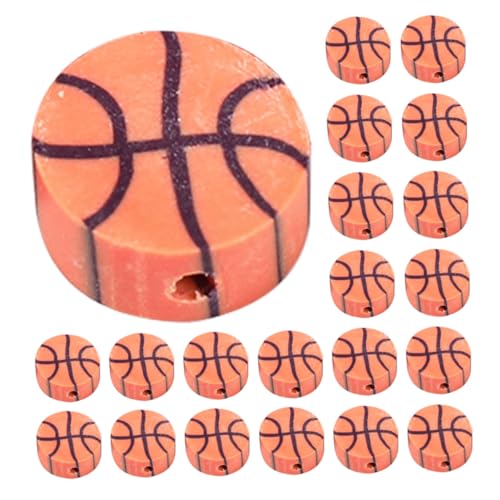 STOBOK 100st Basketball-perlenmaterial Perlensets Kit Zur Herstellung Von Perlenarmbändern Perlen Zur Schmuckherstellung Perlenketten-kit Tonperlen Perlen Für Diy Polymer-ton Orange von STOBOK