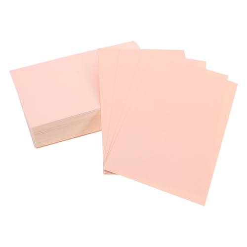 STOBOK 100st Handgefertigte Grußkarten Aus Perlmuttpapier Farbiges Baupapier Farbpapier Zum Basteln Dekorativer Farbiger Karton Leeres Blatt Kartenpapier Farbiges Kartonpapier Rosa von STOBOK