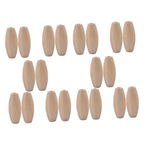 STOBOK 100st Holzperlen Selber Machen Diy Spacer Charms Diy-perle Zum Aufhängen Schmuckherstellung Runder Abstandshalter Diy Schmuckzubehör Perlenanhänger Selber Machen Dekor Khaki von STOBOK