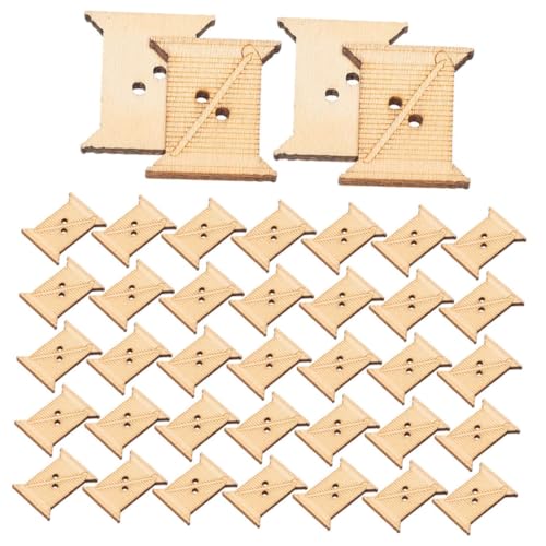 STOBOK 100st Wickelplatte Fadenspulen-organizer Stickgarn Karte Kreuzstichspule Stickgarn-organizer Stickgarnspulen Wickelbrett Garnknäuelwickelmaschine Nähwickelwerkzeug Holz Beige von STOBOK