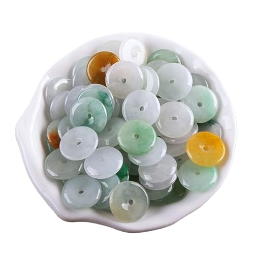 STOBOK 10St Abstandsperlen gemstone beads armbandperlen Jade-Schmucksteine Schmuckperlen Schmuckzubehör flache Perlen Bastelperlen-Kit Perlen zur Schmuckherstellung lose Perlen von STOBOK