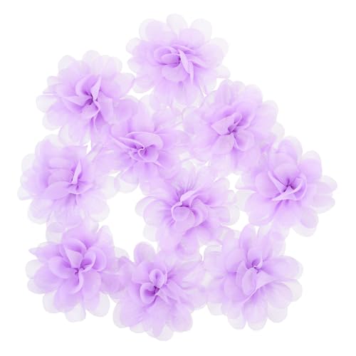 STOBOK 10St Haarschmuck mit Blumen Zubehör für Blumenarrangements Wildblumen künstliche blüten Artificial Künstlicher Blumenkopf aus Netzstoff gefälschte Blumen 100d-Chiffon von STOBOK