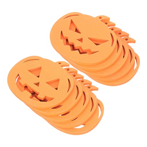 STOBOK 10St Kürbis-Chips halloween basteln halloween DIY Halloween Dekoration pumpkin decor Halloween-Kürbis-Ausschnitte Kürbisausschnitte DIY Holzspäne Halloween-Kürbisscheiben von STOBOK
