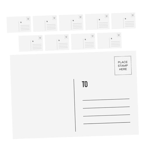 STOBOK 10St leere postkarte Karteikarten leere Karten Postkarten blinken Mailer blanko postkarten Leere Briefkarten Postkarten Masse Geschenkkartengeschäft beschichtetes Papier Weiß von STOBOK