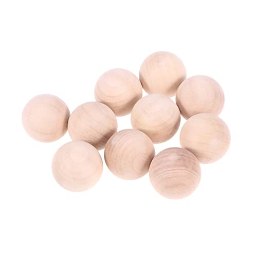 STOBOK 10St runde Kugel für Schmuckhandbuch Ball Bastelbedarf glatte Birkenkugeln Rundes Handwerk holz kugeln jucarii pentru copii Farbe groß lackiert zubehör holz selber machen Bambus von STOBOK