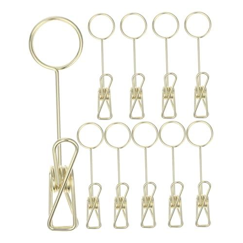 STOBOK 10st Fotoordner Clip Kabel Halter Stand Gestell Kreditkartenetui Schreibtisch-organizer Anzeige Wandordner-organizer Inhaber Übersichtlicher Datei-organizer Platte Rosa Eisen von STOBOK