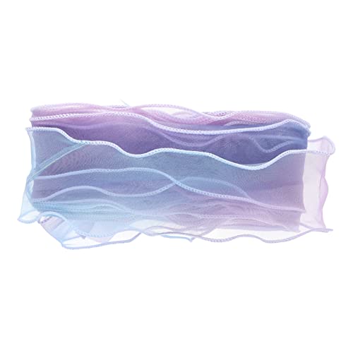 STOBOK 10st Gürtel Aus Schneegaze Blumendekor Dekorationsband Organza-satinband -netzband Girlandendekor Transparentes Chiffonband Glitzerband Tonperlen Nachfüllen Blue von STOBOK