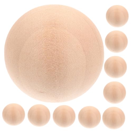 STOBOK 10st Holzkugel Bemalte Kugel Speedballschläger Stacheliger Massageball Feste Kugel Baseballschläger Aus Schaumstoff Abschlagball Baseballs Aus Schaumstoff Khaki von STOBOK