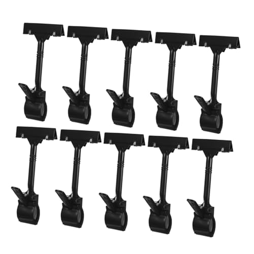 STOBOK 10st Preisschilder Im Supermarkt Clip Am Displayhalter Verstellbarer Schilderclip Zeichenanzeigeclip Verstellbarer Display-clip Verstellbarer Etikettenclip Black Pp von STOBOK