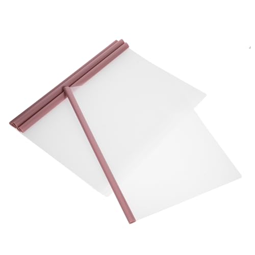 STOBOK 10st Transparenter Bucheinband Mit Deichsel Büroklammern Klare Buchumschläge Für Hardcover Organizer Für Hängemappen Heftgeräte Für Papier Schwarze Clips Clinchen Rosa Plastik von STOBOK