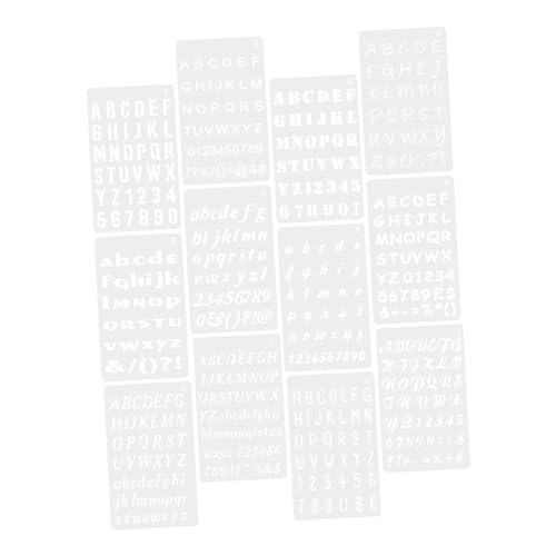 STOBOK 12 Blatt Kontovorlage Multifunktions Buchstabenschablonen Alphabet Stanzformen Schablonen Buchstaben Malerei Schablonen Kunsthandwerk Kunststoff Buchstaben von STOBOK