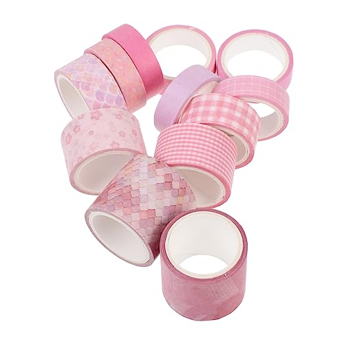 STOBOK 12 Rollen Washi-Tape-Set Spender Papier DIY notebook bänder DIY-Bänder zarte Scrapbook-Klebebänder PVC Klebeband buch dekoration selbstklebende aufkleber Scrapbooking-Klebeband von STOBOK