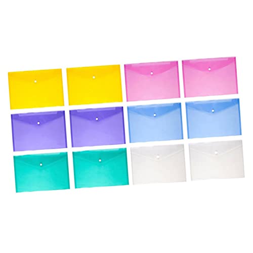 STOBOK 12 Stk Dokumentenkoffer Transparente Mappe Für Papiere Abs Ballen Aktenhalter Foto Rdokument Klebestreifen Bh-clip A4-umschlagmappen Dateiordner-organizer Schnappen Hält Band Weiß von STOBOK