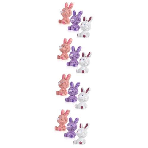 STOBOK 12 Stk Hase Schlüsselanhänger Handtaschenanhänger Schlüsselanhänger für das neue Jahr 2023 kleine Hasenanhänger Hasenpuppen aus Harz Karikatur Charme China Baby Liebhaber von STOBOK