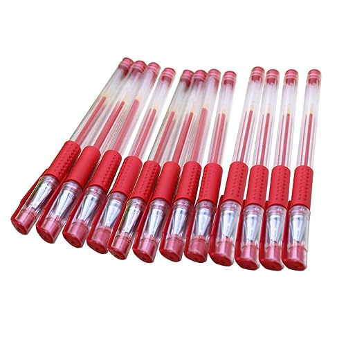 STOBOK 12er-pack Rote Gel-tintenstifte 0 5 Mm Roller-kugelschreiber Gel-tinten-schreibwarenset für Büro Schule Studenten Japanische Schreibgeräte von STOBOK