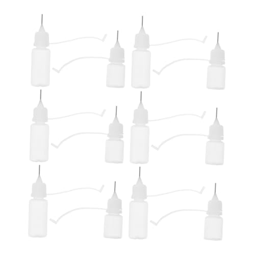 STOBOK 12 Stück Ölflaschen Milliliter Kleberflaschen Modifizierte Anschlüsse Multifunktionale Handdrahthaken Durchscheinende Klebstoffflaschen Professionelle Handdraht von STOBOK