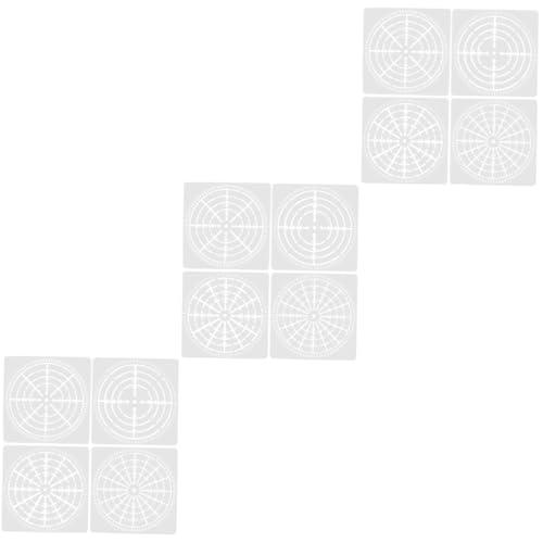 STOBOK 12 Stück Spinnennetz Vorlage Tragbare Mandala Punkt Vorlagen Kompakte Mandala Punkt Schablonen Dekorative Mandala Punkt Vorlagen Kleine Schablonen Tragbare Schablonen von STOBOK