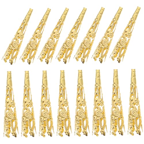 STOBOK 120st Perlenfunde Bausätze Perlen-kits Schmuckperlenkappe Abstandsperlen Aus Gold Ringe Perlenkappen Zum Selber Basteln Quetschperlen Perlen Für Armbänder Schmuckset Metall Golden von STOBOK