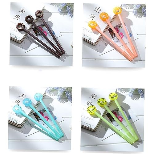 STOBOK 12St Cartoon-Kugelschreiber gelstifte gelpen gel schreibstifte schoot büromaterial student gadgets bürogadges attraktion schulöfell Stift mit Donut Donut-Gelstift Cartoon-Gelstift von STOBOK