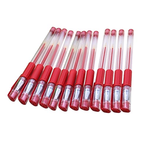 STOBOK 12St Gel-Kugelschreiber gelstifte gelpen write desouses büromaterial schulm kollegen schoe die schule schottis minimalism family Gel-Tintenstifte verpackt Gel Stift Bürobedarf rot von STOBOK