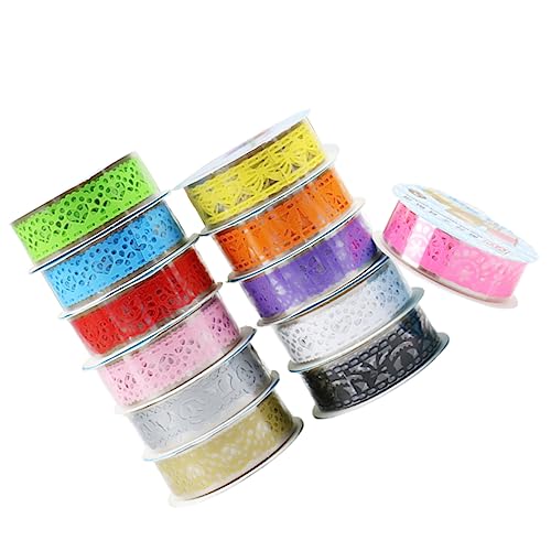 STOBOK 12st Klebriges Handwerk Spitze Klebeband Dekoratives Klebeband Abkleben Scrapbooking-handwerk Spitzenbesatz Handwerk Diy Tape Kunst Hohles Spitzenband von STOBOK