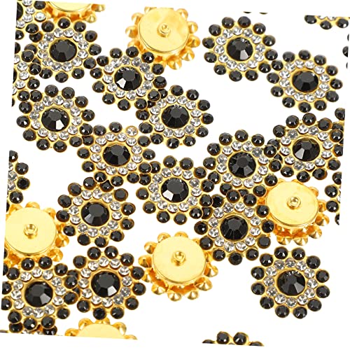 STOBOK 14mm Sonnenblume Rhinestone Verzierungen Flachrückige Strass Dekoration Für DIY Bastelprojekte Ca 90 Pro Packung Glänzende Accessoires Für Handarbeiten Und von STOBOK