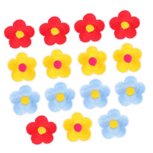 STOBOK 15St Patch Stickereiflecken Blumenkleidungsabzeichen Sonnenblumenfeld Aufnäher für Kinderkleidung dity dncing schulranzen Kleidungsdekore Aufnäher mit Sonnenblumenmuster Stoff von STOBOK