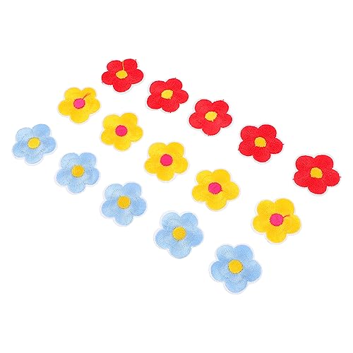 STOBOK 15St Patch dity dncing schulranzen decorum stickrahmen bügeln Blumenkleidungsabzeichen Stickereiflecken Sonnenblumenfeld Sonnenblumen-Stoffaufkleber Aufnäher mit Sonnenblumenmuster von STOBOK