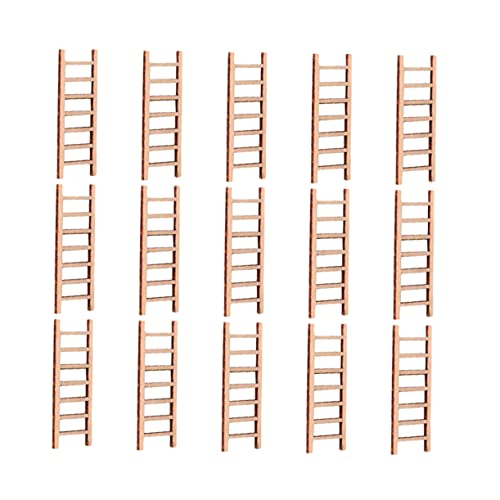 STOBOK 15st Diy Ornamente Treppe Abstand Garten Mini-sukkulenten-ornament Spielzeugleiter Miniaturtreppe Miniatur-zubehör Im Freien Pflanzen Verzierte Treppe Dekor Miniaturleiter Bambus von STOBOK