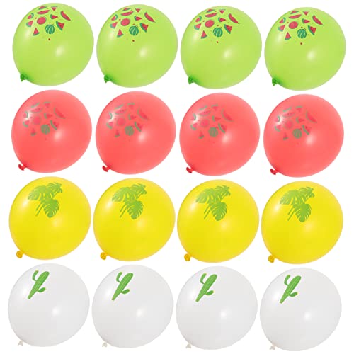 STOBOK 16st Hawaiianischer Ballon Kaktusballons Tropisch Helium Ballongirlande Gänseblümchen Ballons Dekorationen Ballonbogen Led-ballonlichter Hawaiianische Partygeschenke Emulsion von STOBOK