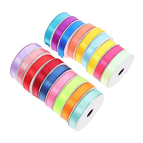 STOBOK 18 Rollen Handband Hochzeitstortendekorationen Band für Blumenstrauß Satinband Haarschmuck Kuchenband ribbon schienbeinschoner tape decor Festivalband Band zum Basteln Polyester von STOBOK