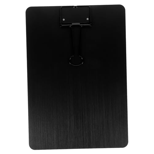 STOBOK 1Stk A5 Notiz schiene Anzeige Herrscher Unterlage Chip Vinyl con clipboard pinnwand metall Metallclip-Ordner metall pinnwand Metall-Klemmbrett a5 büroklammer Papierhalter Black von STOBOK