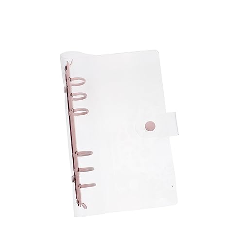 STOBOK 1Stk Taschenbuchetui transparentes Notizbuch übersichtlicher Budgetordner klares notizbuch Tischschutz write board büro materialien Loseblatt-Ordner Loseblatt-Notizbuch PVC Rosa von STOBOK