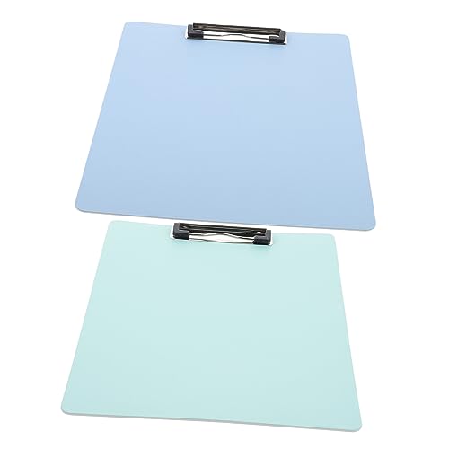 STOBOK 1set A4 Ordnertafel Schreibgrundplatte Klemmbrett Aus Papier Klemmbrett Schreibunterlage Schule Schreibbrett Für Schule Klemmbretter Prüfung Büroklammern Plastik 2pcs von STOBOK