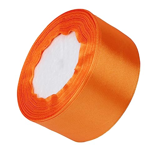 STOBOK 1stk Verpackungsband Orangefarbenes Band Geschenkbänder Hochzeitsgirlande Mit Blumen Spitzenband Kuchen Topper Bastelband Einwickeln Urlaubsdekoration Dreiecksgarn Aus Polyester von STOBOK