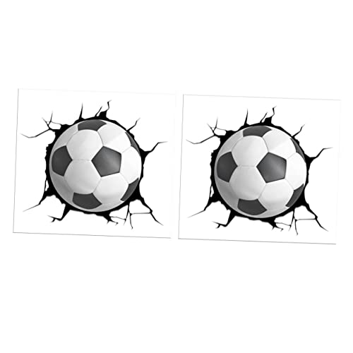 STOBOK 2 Blätter Fußball-Aufkleber Fußballaufkleber Fußballplakat Sport wall stickers for room wandsticker fussball sticker fußball kinderzimmer aufkleber Fußballzimmerdekoration PVC von STOBOK